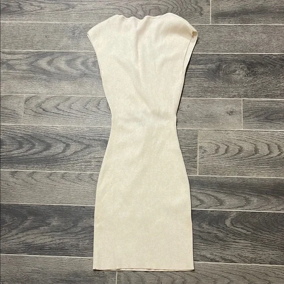 Wilfred Free Cream Ribbed Dress - Picture 3 of 6